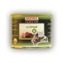 Amora konserv kassidele looma- ja jaanalinnulihaga 12x200 gr. 100% liha!